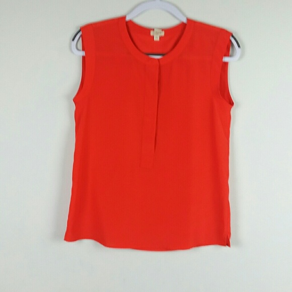 4 for $25💟 J. Crew Red Blouse - Picture 3 of 4